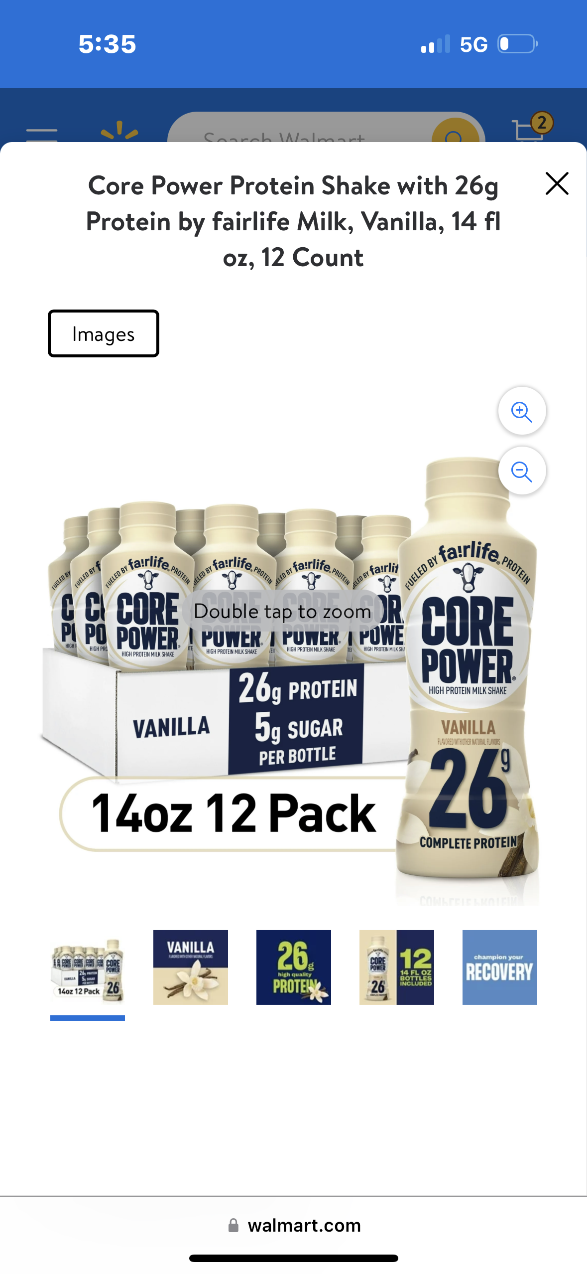 Fairlife core power vanilla 26 gram protein shake