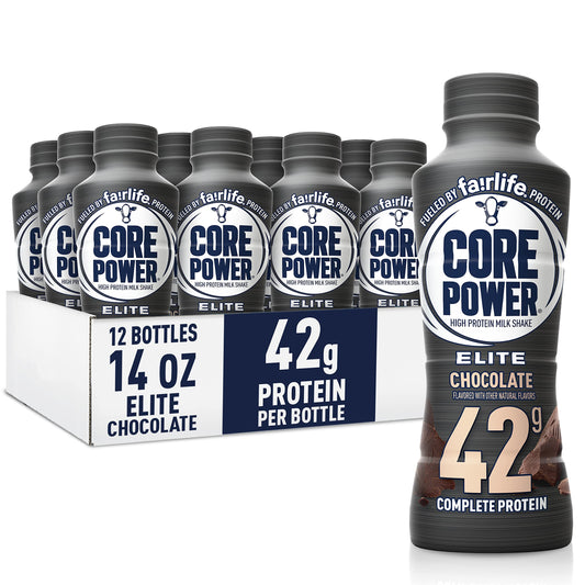 Core Power Elite Fairlife Chocolate 42 gram protein shake 12.pk